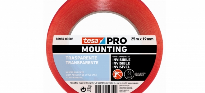tesa presenta una cinta casi invisible: tesa Mounting PRO Transparente 